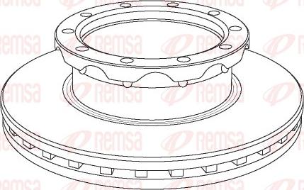 Remsa NCA1062.20 - Тормозной диск autospares.lv