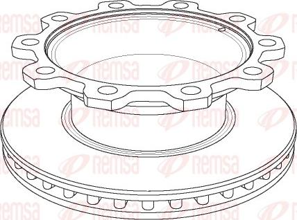 Remsa NCA1081.20 - Тормозной диск autospares.lv