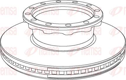 Remsa NCA1029.20 - Тормозной диск autospares.lv