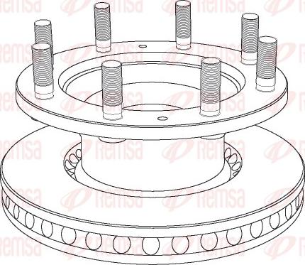 Remsa NCA1021.20 - Тормозной диск autospares.lv