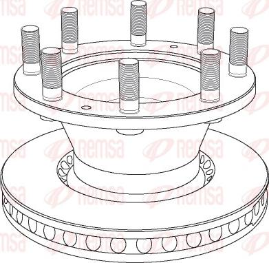 Remsa NCA1022.20 - Тормозной диск autospares.lv