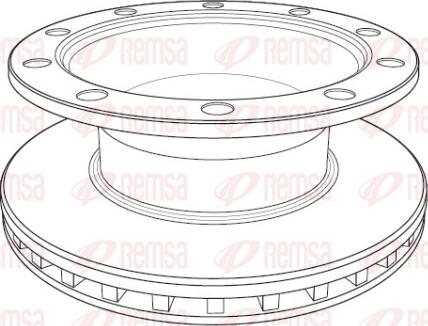 Remsa NCA1199.20 - Тормозной диск autospares.lv