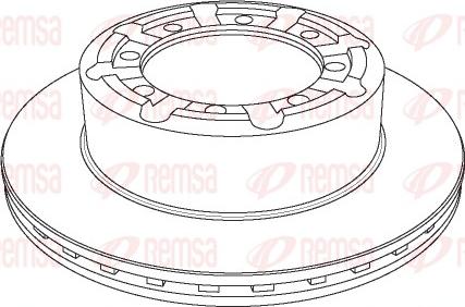 Remsa NCA1140.20 - Тормозной диск autospares.lv