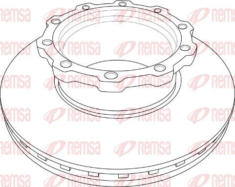 Remsa NCA1207.20 - Тормозной диск autospares.lv