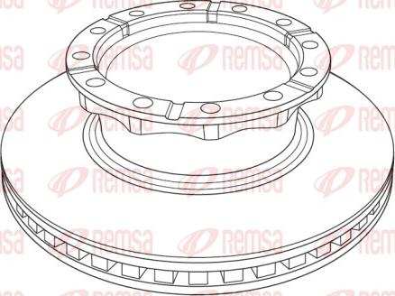 Remsa NCA1222.20 - Тормозной диск autospares.lv