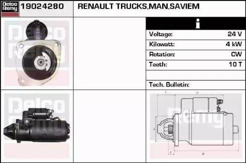 Remy 19024280 - Стартер autospares.lv