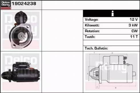 Remy 19024238 - Стартер autospares.lv