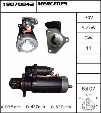 Remy 19070042 - Стартер autospares.lv