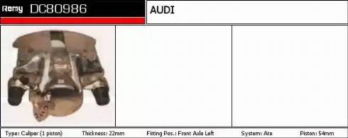 Remy DC80986 - Тормозной суппорт autospares.lv