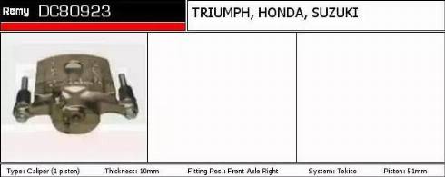 Remy DC80923 - Тормозной суппорт autospares.lv