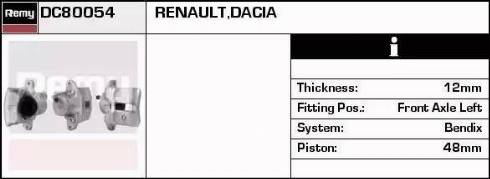 Remy DC80054 - Тормозной суппорт autospares.lv