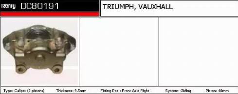 Remy DC80191 - Тормозной суппорт autospares.lv