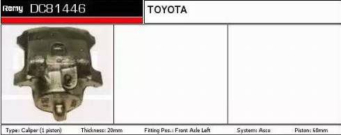 Remy DC81446 - Тормозной суппорт autospares.lv