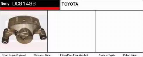 Remy DC81486 - Тормозной суппорт autospares.lv