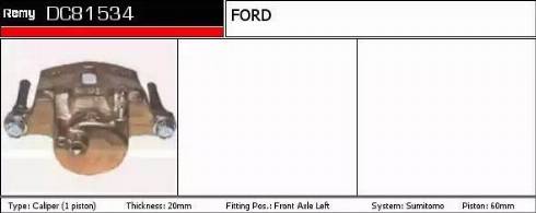 Remy DC81534 - Тормозной суппорт autospares.lv