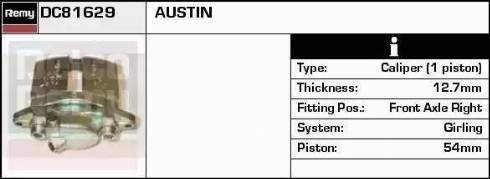 Remy DC81629 - Тормозной суппорт autospares.lv