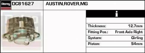 Remy DC81627 - Тормозной суппорт autospares.lv