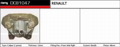 Remy DC81047 - Тормозной суппорт autospares.lv