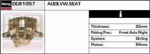 Remy DC81057 - Тормозной суппорт autospares.lv