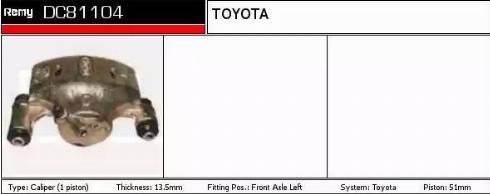Remy DC81104 - Тормозной суппорт autospares.lv