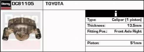 Remy DC81105 - Тормозной суппорт autospares.lv