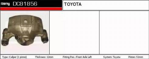 Remy DC81856 - Тормозной суппорт autospares.lv