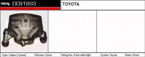 Remy DC81863 - Тормозной суппорт autospares.lv