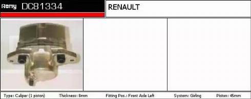 Remy DC81334 - Тормозной суппорт autospares.lv