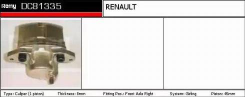 Remy DC81335 - Тормозной суппорт autospares.lv