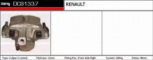 Remy DC81337 - Тормозной суппорт autospares.lv