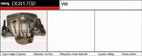 Remy DC81702 - Тормозной суппорт autospares.lv