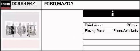 Remy DC884944 - Тормозной суппорт autospares.lv