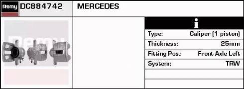 Remy DC884742 - Тормозной суппорт autospares.lv