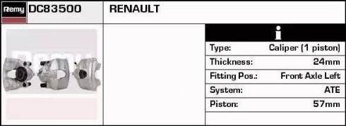 Remy DC83500 - Тормозной суппорт autospares.lv