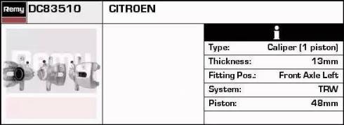 Remy DC83510 - Тормозной суппорт autospares.lv