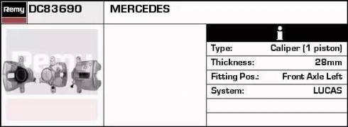 Remy DC83690 - Тормозной суппорт autospares.lv