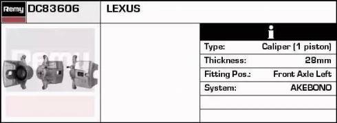 Remy DC83606 - Тормозной суппорт autospares.lv