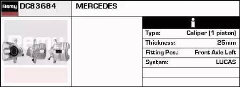 Remy DC83684 - Тормозной суппорт autospares.lv