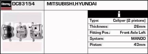 Remy DC83154 - Тормозной суппорт autospares.lv