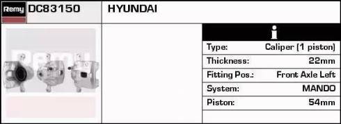 Remy DC83150 - Тормозной суппорт autospares.lv