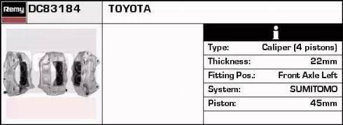 Remy DC83184 - Тормозной суппорт autospares.lv
