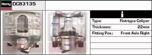 Remy DC83135 - Тормозной суппорт autospares.lv