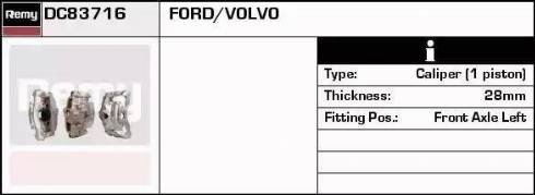 Remy DC83716 - Тормозной суппорт autospares.lv