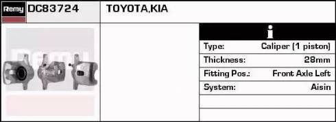 Remy DC83724 - Тормозной суппорт autospares.lv