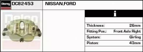 Remy DC82453 - Тормозной суппорт autospares.lv