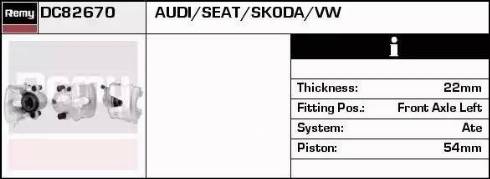 Remy DC82670 - Тормозной суппорт autospares.lv