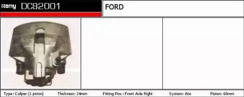Remy DC82001 - Тормозной суппорт autospares.lv
