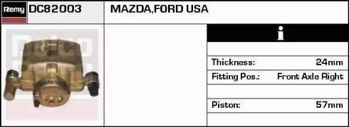 Remy DC82003 - Тормозной суппорт autospares.lv