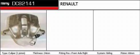 Remy DC82141 - Тормозной суппорт autospares.lv