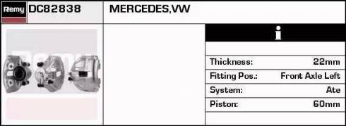 Remy DC82838 - Тормозной суппорт autospares.lv